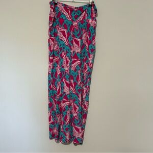 Tracy Negoshian Pink Turquoise Pattern Pants Size Large